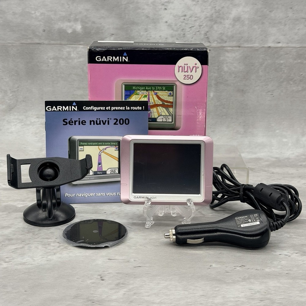 Rare! Pink Garmin Nuvi 250 Automotive GPS Navigation Unit